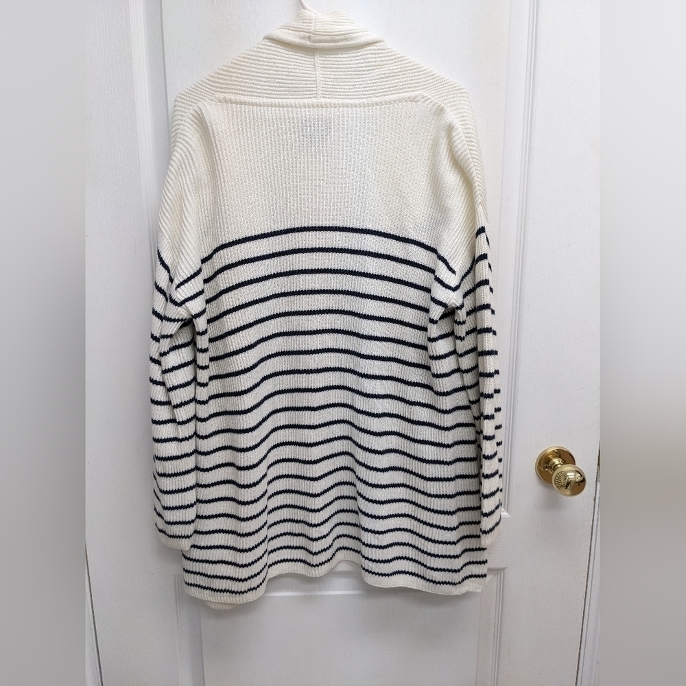 Roots women's stripe open front cardigan size S - Picture 3 of 13